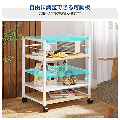 DEVAISE プリンター台 プリンターラック プリンターワゴン キャスター付き 幅60*奥行48*高さ70cm 総耐荷重70kg 複合機使 クーポン500円OFF☆プリンター台 キャスター付き プリンター