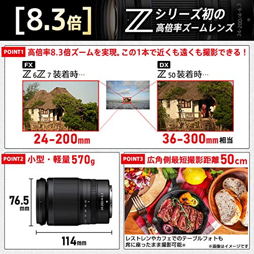 Nikon ミラーレス一眼カメラ Z5 レンズキット NIKKOR Z 24-200mm f/4-6.3 VR 付属 Z5LK24-200 ブラック