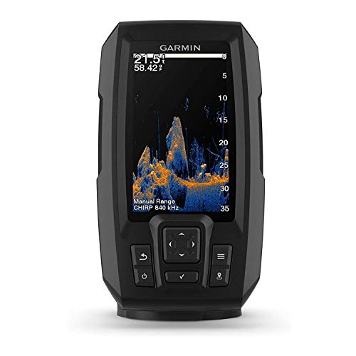 その他のスポーツ Garmin Striker Vivid 4cv, Easy-to-Use 4-inch Color Fishfinder and Sonar Transducer, Vivid Scanning Sonar Color Palettes (010-025