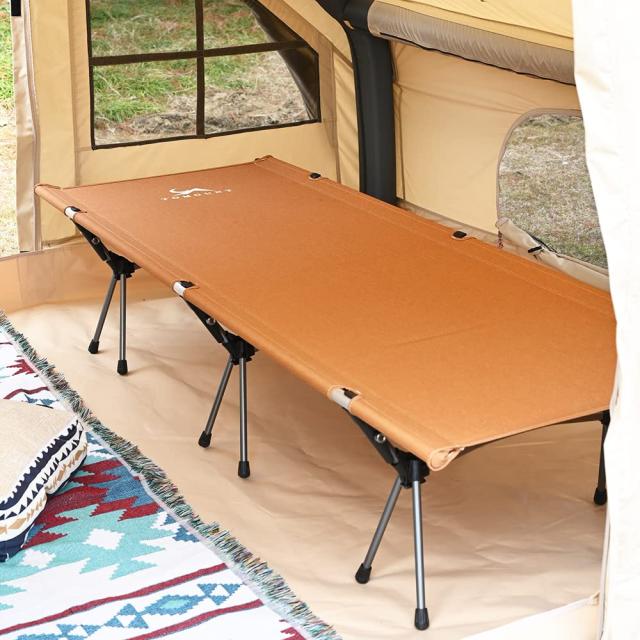 TOMOUNT アウトドアベッド キャンプコットコンパクト 折りたたみ式 耐