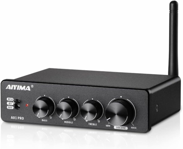 AIYIMA A01 Pro 100W x 2 アンプ Bluetooth 5.1 Class D インテグレーテッドアンプ TPA3116 2.0/2.1 チャンネルパワーアンプレシーバー 3