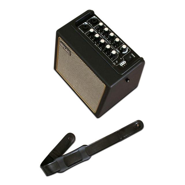 Coolmusic BP MINI アコースティック ギター アンプ、30 ワット BT スピーカー マイク入力付き充電式ポータブル アンプ ボリューム バス_4