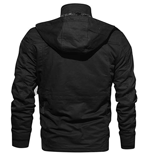 KEFITEVD モッズコート メンズ ミリタリージャケット 裏ボア ブルゾン