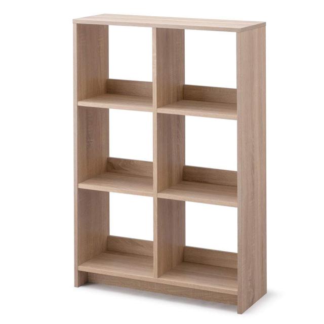 アイリスオーヤマ 本棚 棚 ラック 収納棚 オープンシェルフ ウッド 2×3 幅約69×奥行約26.5×高さ約109.4 ナチュラル おしゃれ 部屋に馴
