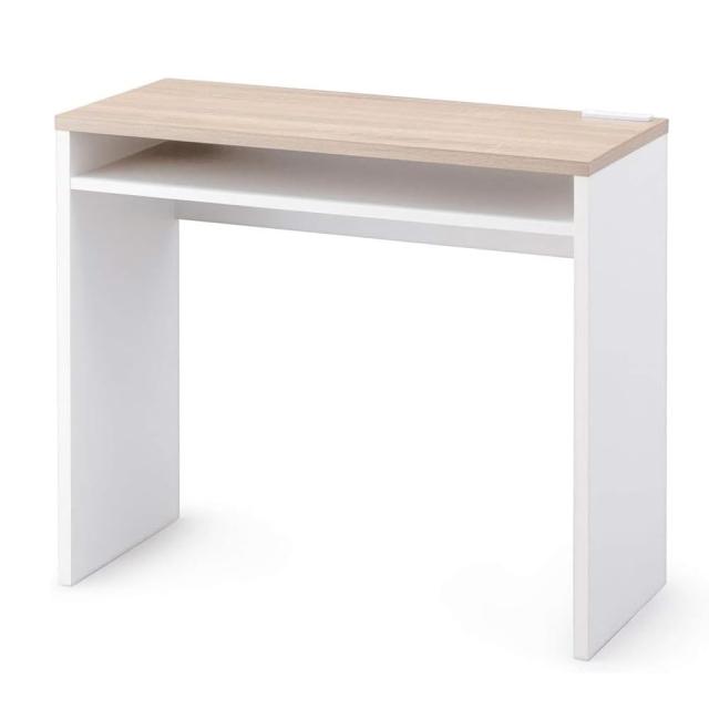 アイリスオーヤマ パソコンデスク PCデスク デスク 机 おしゃれ ワンルーム ドレッサー 2口コンセント付き コンセント ウッドデスク コン