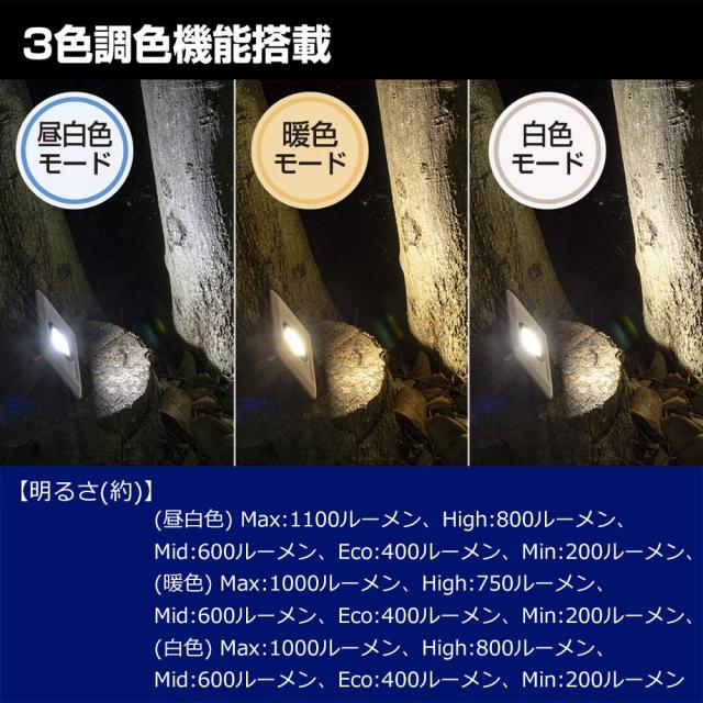 《送料無料》GENTOS(ジェントス) 投光器 LED ワークライト USB充電式(専用充電池) 1