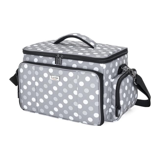 Luxja 裁縫箱 裁縫バッグ 大容量 ショルダーストラップ付き 裁縫道具 収納 持ち運び用 ソーイングバッグ バッグのみ グレードット