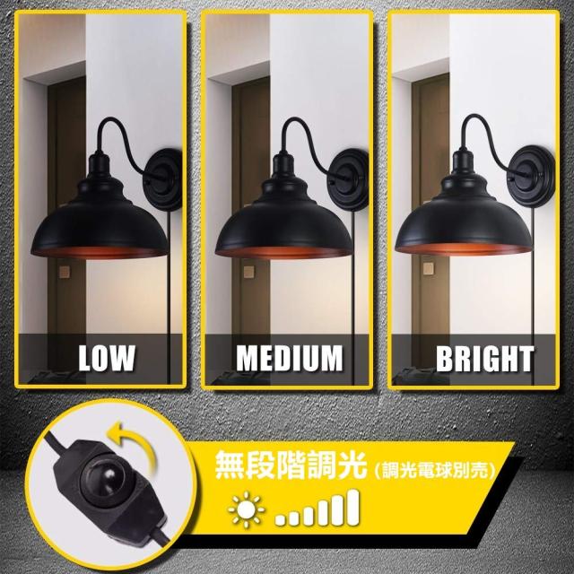 Lightess ブラケットライト コンセント式 レトロ ウォールライト