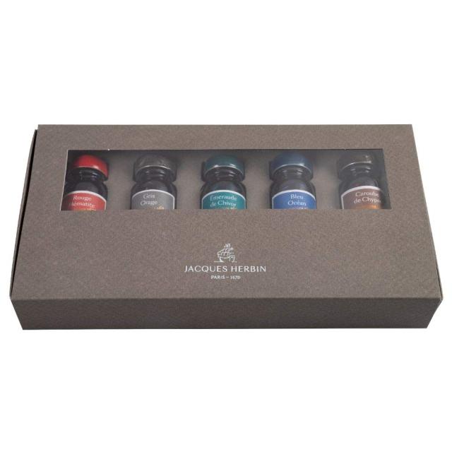ジャック・エルバン アニバーサリーインク 1670 コフレ 10ml×5本 【金の微粒子入り】(万年筆/つけペン用) hbj14000