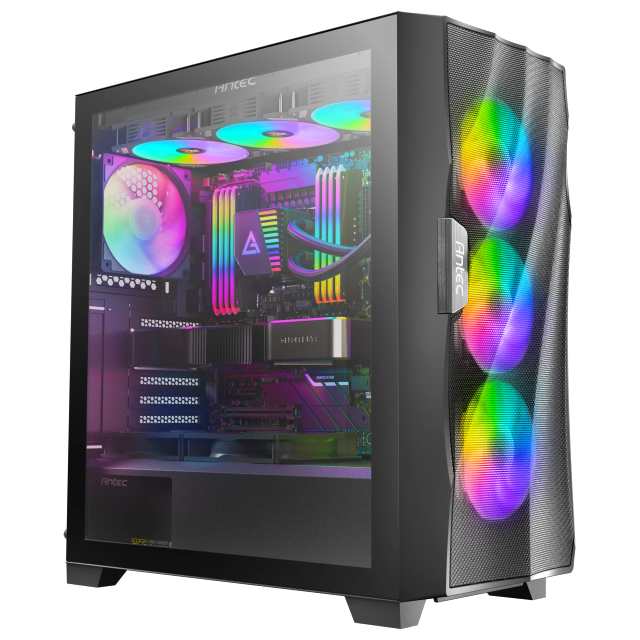 Antec、ARGBファン、強化ガラスパネル搭載 冷却型ミドルタワーPCケースDF700 FLUXの通販は