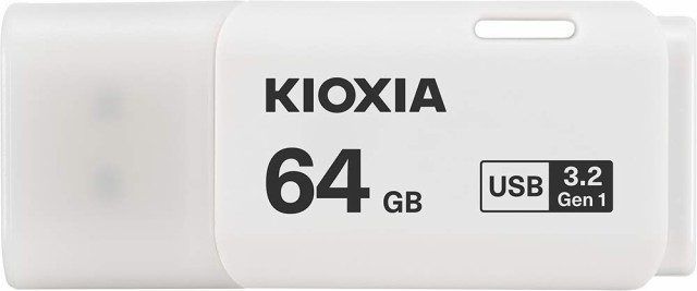 【送料無料】KIOXIA(キオクシア) 旧東芝メモリ USBフラッシュメモリ 64GB USB3.2 Gen1 日本製 国内サポート正規品 KLU301A064GW