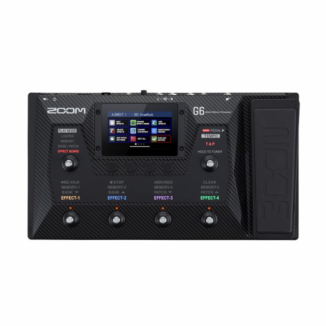 ZOOM ズーム G6 ギター用マルチエフェクター ブラック 黒 4.3インチのカラータッチスクリーンを搭載の通販は 25,906円