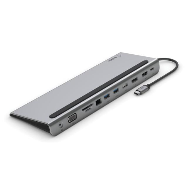 Belkin テレワーク リモートワーク用 ドッキングステーション USB-Cハブ 11-in-1 HDMI/Displayport/VGA対応 最大100W PD対応 MacBook/Mac