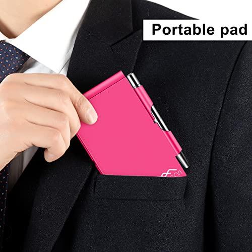 金属製小型ノート ペン付き ミニポケットメモ帳 ポケットサイズ