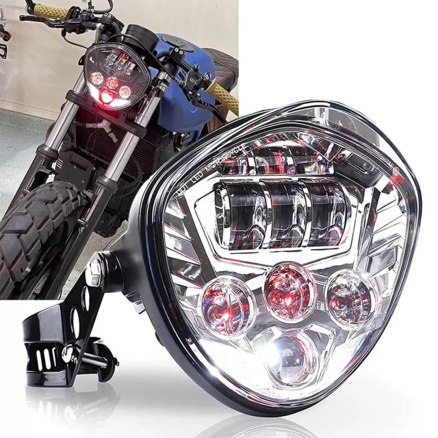 Largoods 7インチ LEDヘッドライト ブラケット付き 最新型V型 Hi/Lo