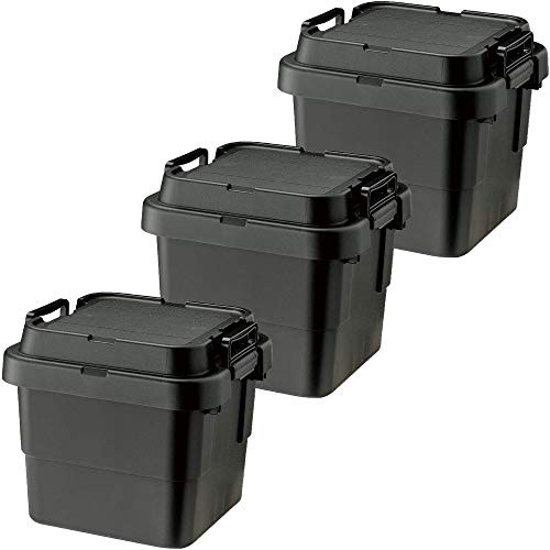 リス 収納ボックス スタッキング トランクカーゴ (【3個セット】30L, ブラック)の通販は 7,333円