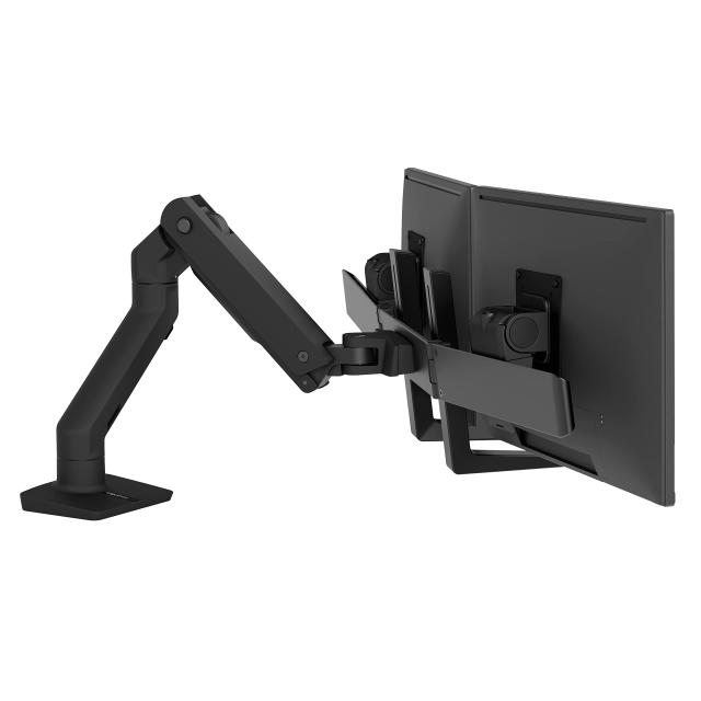 ERGOTRON エルゴトロン HX デスク デュアル モニターアーム 2画面 マットブラック 32インチ(4.5~15.9kg)まで VESA規格対応 45-476-224