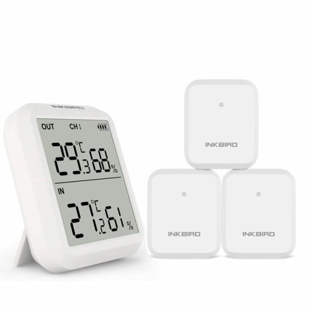 《送料無料》Inkbird 温度計 湿度計 デジタル温湿度計 温度湿度計ワイヤレス 室内室外温度計
