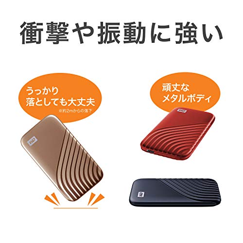 ウエスタンデジタル(Western Digital) WD ポータブルSSD 4TB グレー 
