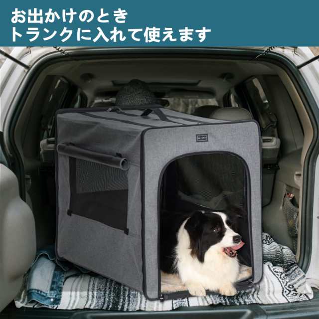 Petsfit 折りたたみペットケージ ペットハウス 犬用ソフトクレート ...