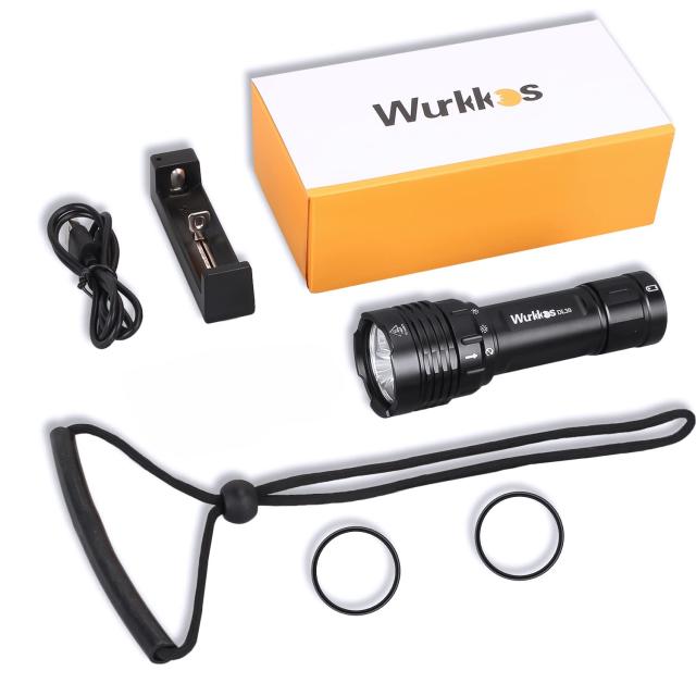Wurkkos DL30 ダイビングライト LED 懐中電灯 水中ライト 潜水可能 3600ルーメン 超高輝度 USB充電式 90CRI LH351D×3搭載 IPX-8防水 水の通販は