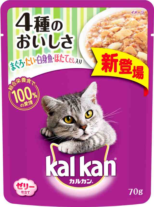 カルカン パウチ 4種のおいしさ キャットフード 成猫用 70g x 32