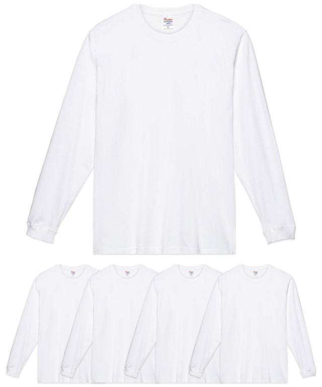 プリントスター 149-HVL 7.4オンス スーパーヘビー 長袖 Tシャツ 5枚セット ホワイト 2XL