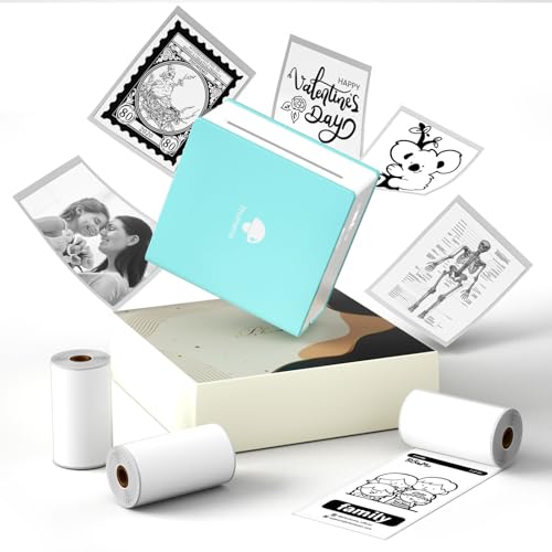 Phomemo M02 スマホ対応 サーマルプリンター 3ロールシール付き セット ポータブル型 ミニプリンター メモプリンター　モバイルプリンタの通販は