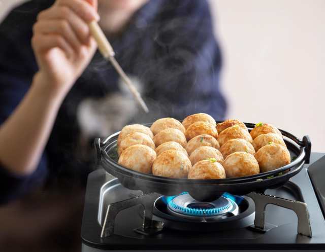 イシガキ 鉄鋳物 たこ焼き器 19穴 幅24×奥行き22.2×高さ4.7cm DL