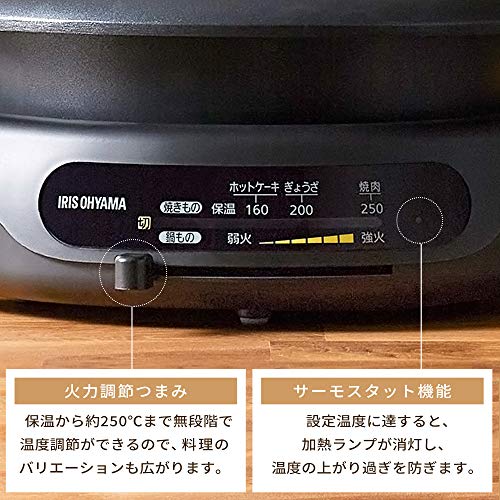 アイリスオーヤマ ホットプレート 電気鍋 グリル鍋 1枚タイプ 深鍋 保温~約
