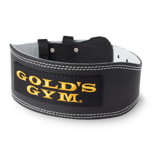 ゴールドジム(GOLD’S GYM) 定番人気！高強度のトレーニングレザーベルト 初心者〜上級者 体幹腹圧の安定、怪我防止に！スクワット デッド
