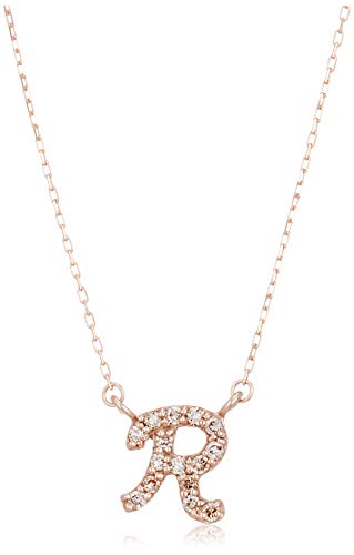 ディーコレクション 10金 ピンクゴールド ダイヤモンド イニシャル ネックレス 0.1ct D10K-PGの通販は