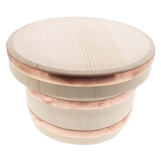 立花容器 江戸びつ 銅タガ 飯台 日本製 約5合 ナチュラル