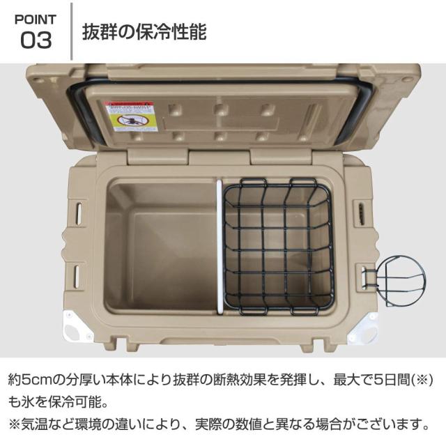 HANT(ハント) クーラーボックス 45QT(42.6L) (サンド)
