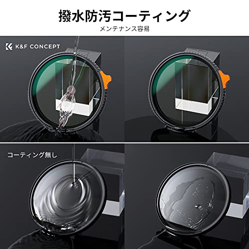 K＆F Concept 62mm 可変NDフィルター ND2-ND400 日本製AGC光学ガラス