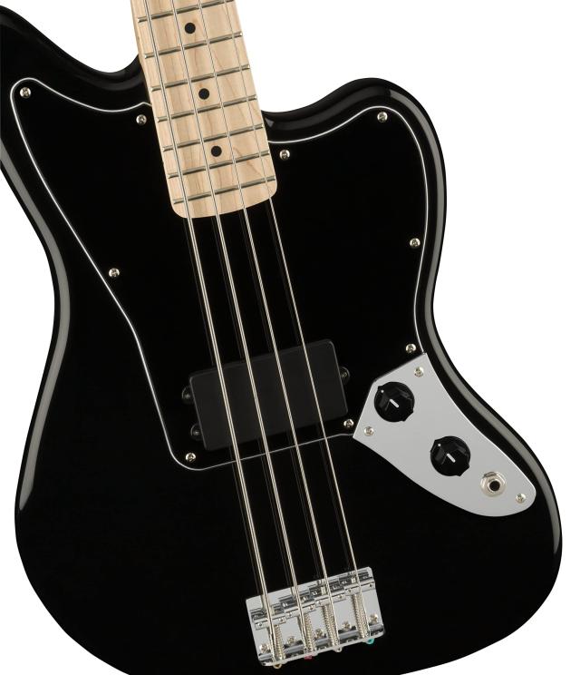 Squier by Fender エレキベース Affinity Series Jaguar Bass H, Maple Fingerboard, Black Pickguard, Black BLK ソフトケース付き_3