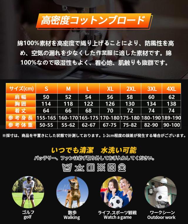 elemai 2024年モデル フアン付き作業服 25000mAh 超高電圧出力