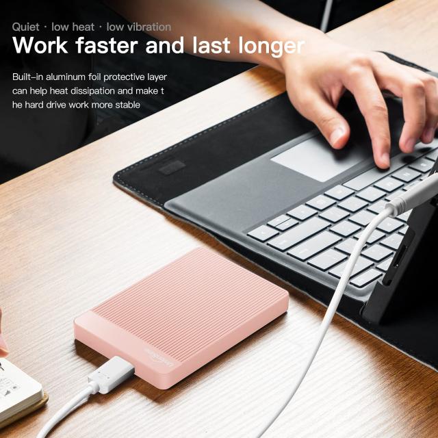 UnionSine 超薄型外付けHDD ポータブルハードディスク 500GB 2.5インチ