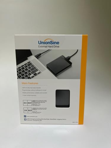 UnionSine 外付けハードディスク超薄型外付けHDDポータブル