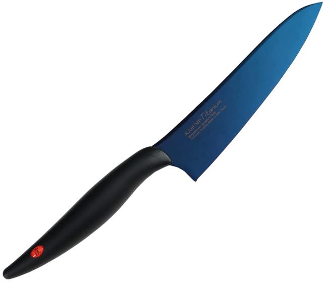 スミカマ 霞 KASUMI 包丁 チタンコーティング 小包丁 13cm ミッドナイトブルー 錆びにくい 日本製 岐阜県関市 22013/VI
