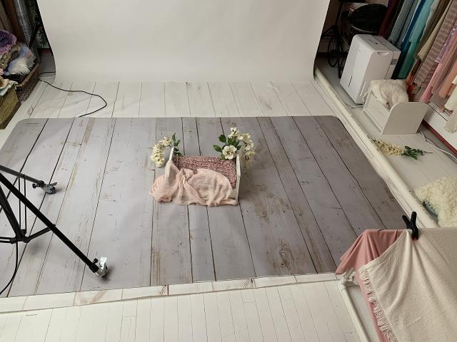 Kate 1.5x2.5m 木目 フロアマット 茶色 写真用 ゴム マット 床 写真撮影用 撮影道具 木の板 ラバーマット