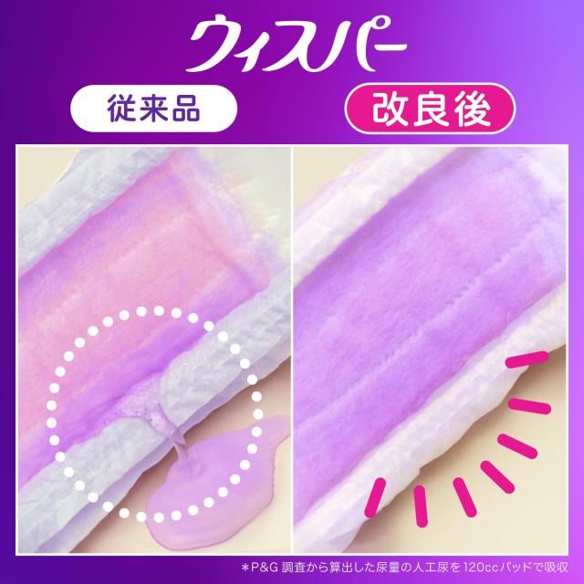 WHISPER ウィスパー うすさら安心 120cc 120枚 (24枚×5パック) (尿漏れ