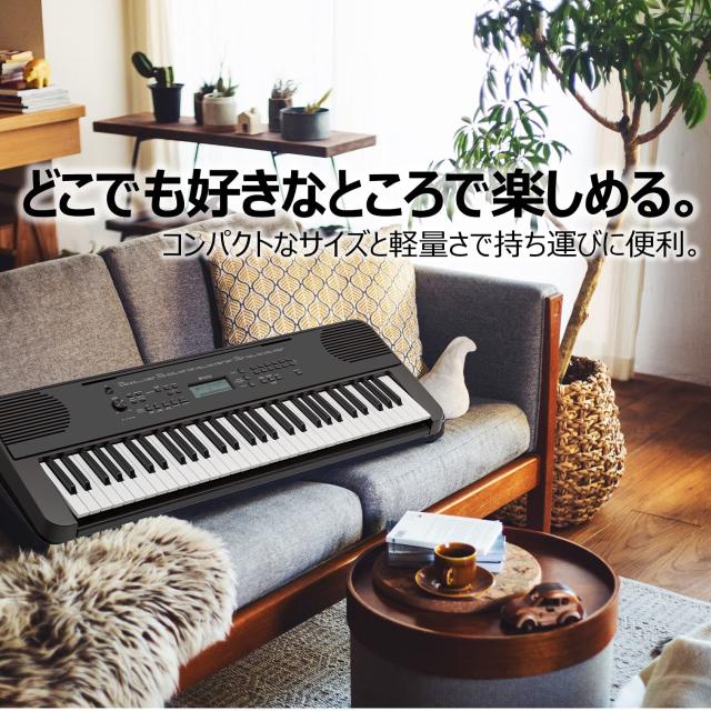 ヤマハ ポータブルキーボード 61鍵盤 ブラック PSR-E360B 便利なレッスン機能やタッチレスポンスを搭載_6