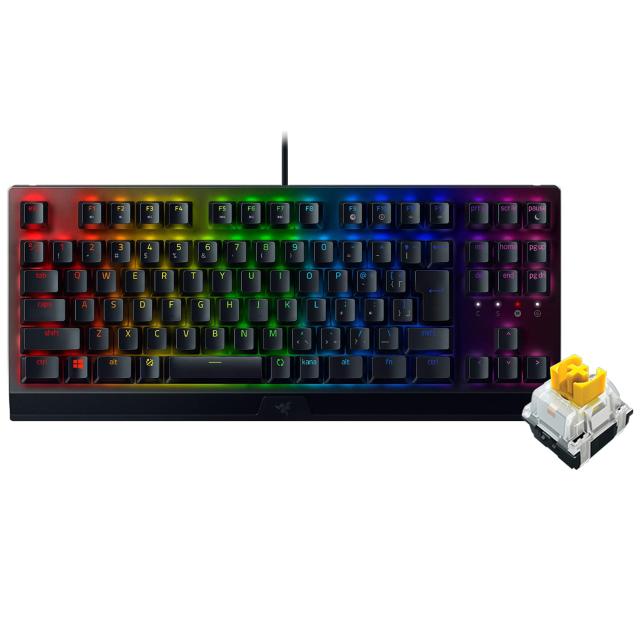 Razer ゲーミングキーボード テンキーレス メカニカルキーボード BlackWidow V3 Tenkeyless JP - Yellow Switch メカニカル イエ ロー軸