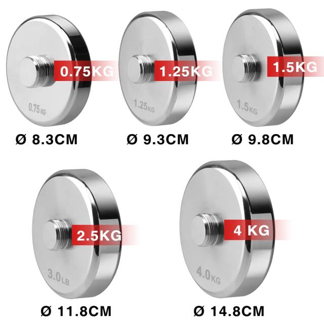 ダンベルプレート Northdeer 鏡面仕上げ版／通常版可変式ダンベル専用 通常版の加工（テクスチャー有） スチール製 クロームメッキ 2.5kg