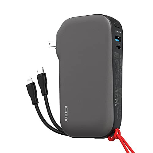 IDMIX モバイルバッテリー 10000mAh コンセント一体型 携帯充電器