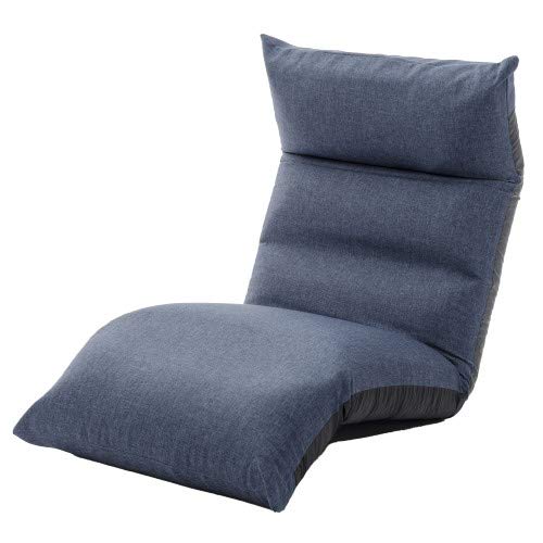 セルタン 座椅子 WARAKU NO ARCH インディゴブルー 脚部上下可動