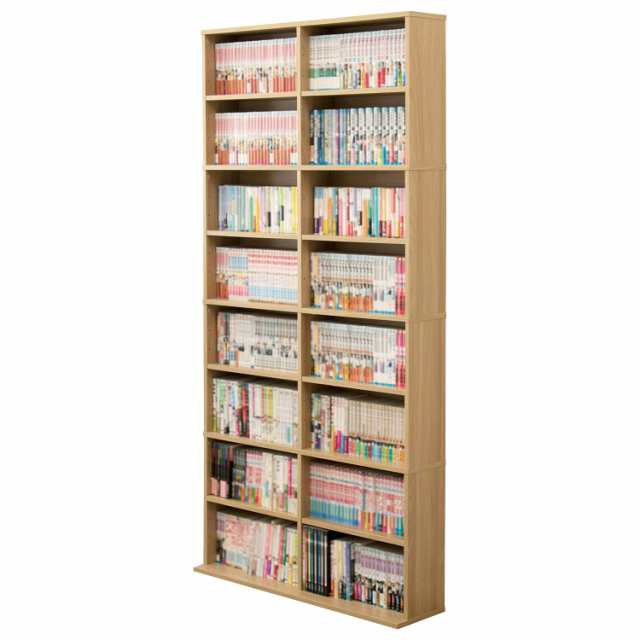 萩原 本棚 ブックシェルフ 本 収納 大容量 特大 【あらゆるものを大量収納】 コミック ラック 文庫本 書架 書庫 幅90cm ナチュラル RCC-1の通販は 15,382円