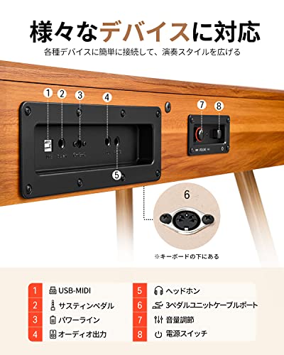 Donner 電子ピアノ 88鍵 ハンマーアクッション鍵盤 3本ペダル/カバー付 71x0cC9fC4L._UF350,350_QL50_.jpg
