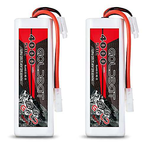 GOLDBAT 4000mAh 50C 2S 7.4V リポバッテリー TAMI YA プラグ付き 2個入り Lipo バッテリー ラジコン リポバッテリー RCカー用 ラジコンの通販は